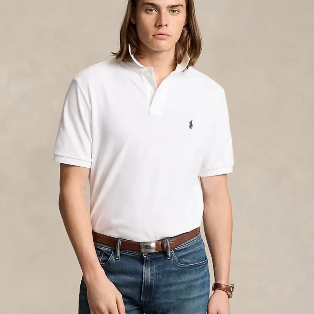 POLO Ralph Lauren Men's Pink Cotton Mesh/Piqué Knit Polo Shirt - Classic Fit XL - Picture 5 of 6